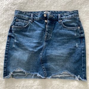 Jean mini skirt